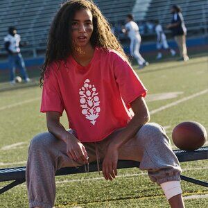 Free People Movement Buti Logo Tee in Hibiscus Combo size XL NWT